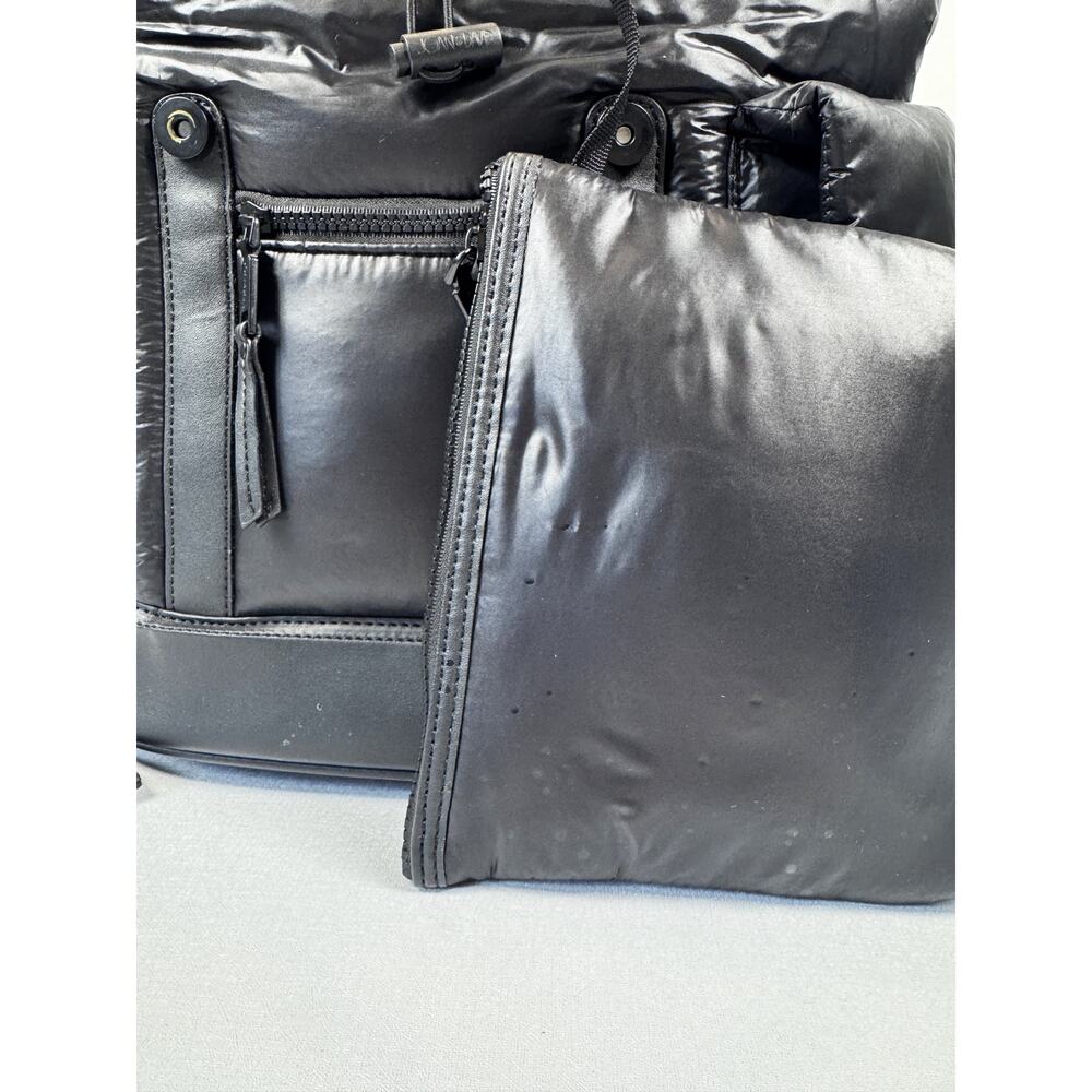 Joan & David 18 Puffer Backpack Black Nylon Work School Bag unisex NWT - Picture 6 of 12